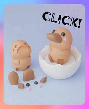 Platypus Clicker & Keychain (Separated Parts)