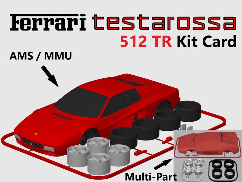 Ferrari Testarossa Kit Card (known from Miami Vice and Wolf of Wall Street)
