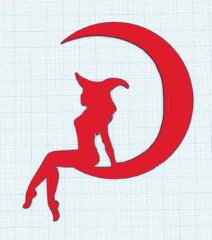 Witch on the moon