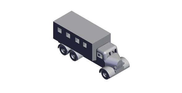 1/87 Scale Austin K6 Van Truck.stl