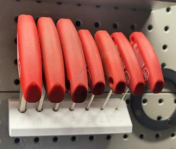 Angled allen key organizer   