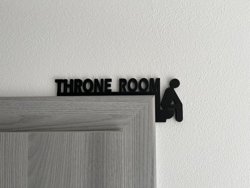Toilet - THRONE ROOM right side - sign, easy to print