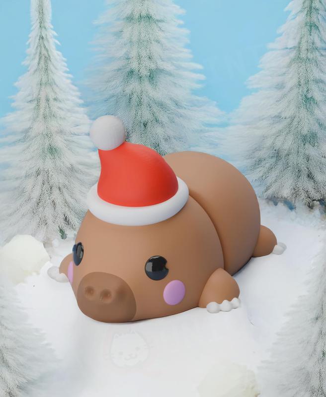 Flexi Mole Xmas Keychain (Single Color)