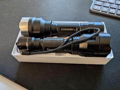 Gridfinity Dual C8 flashlight holder