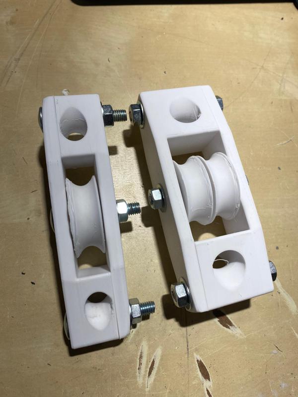 Strong Single and Double Pulley for rope (608 bearings)