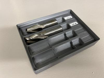 Gridfinity 0-75 Shank Endmill Holder