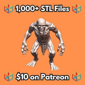 28mm DND Terrifying Zombie with Gnarled Hands Fantasy Mini MineeForm FDM 3D Print STL File