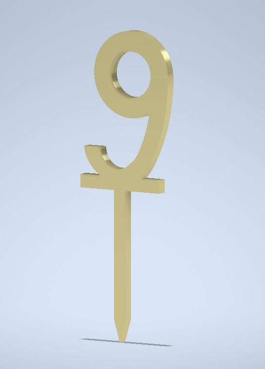 Birthday number 9 for cake (easy to print)