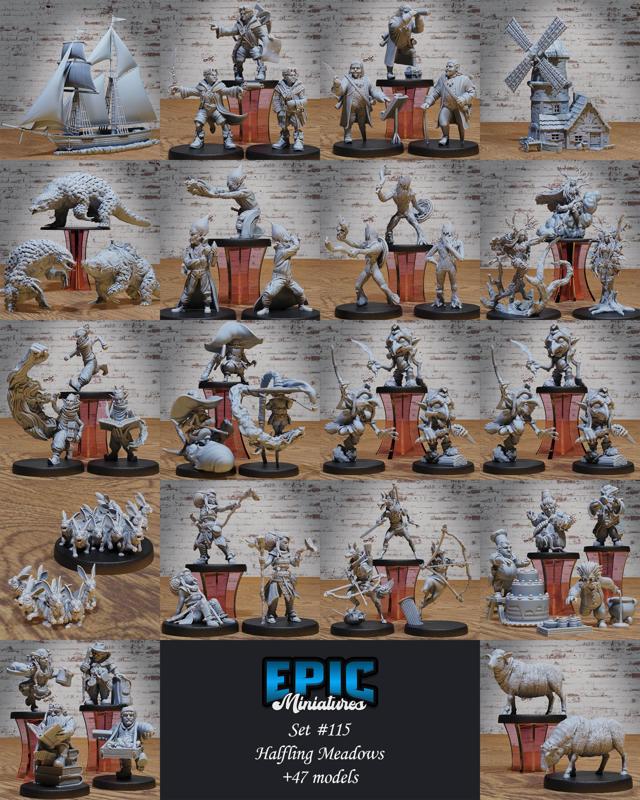 Halfling Meadows Set / Gnome & Little Folk Collection / Shire & Village Encounter / Pre-Supported
