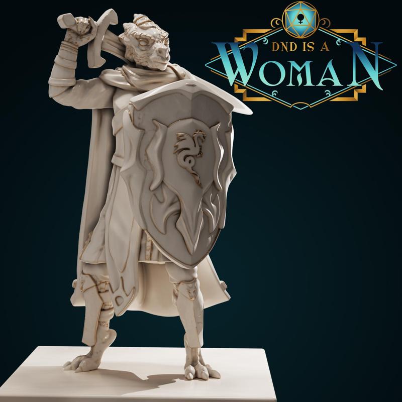 Dragonborn Paladin - Tanshanae - 28/32mm and 75mm