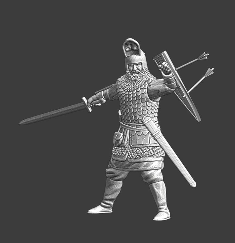 Medieval Noble Kievan Rus - shield up