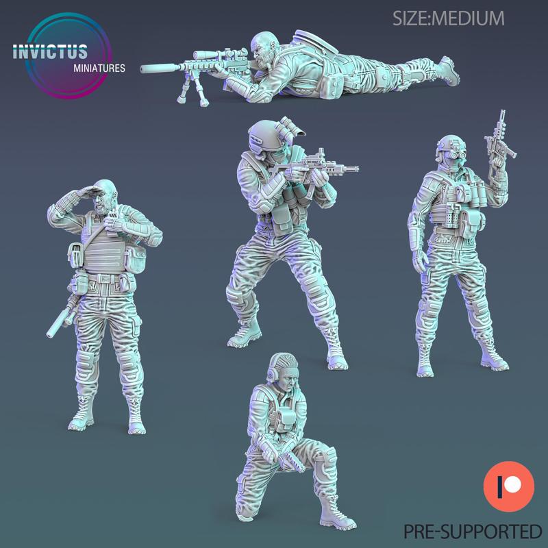 Soldier Squad Set / Space Warrior / Cyberpunk Officer / Invasion Army / Trooper Attack / Sci-Fi Encounter