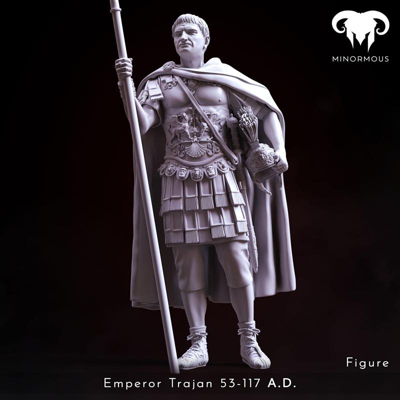 Figure - Roman Emperor Trajan 98 to 117 AD. Conquering the World!