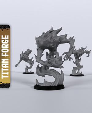 Fire Elementals - With Free Dragon  - 5e DnD Inspired for RPG and Wargamers