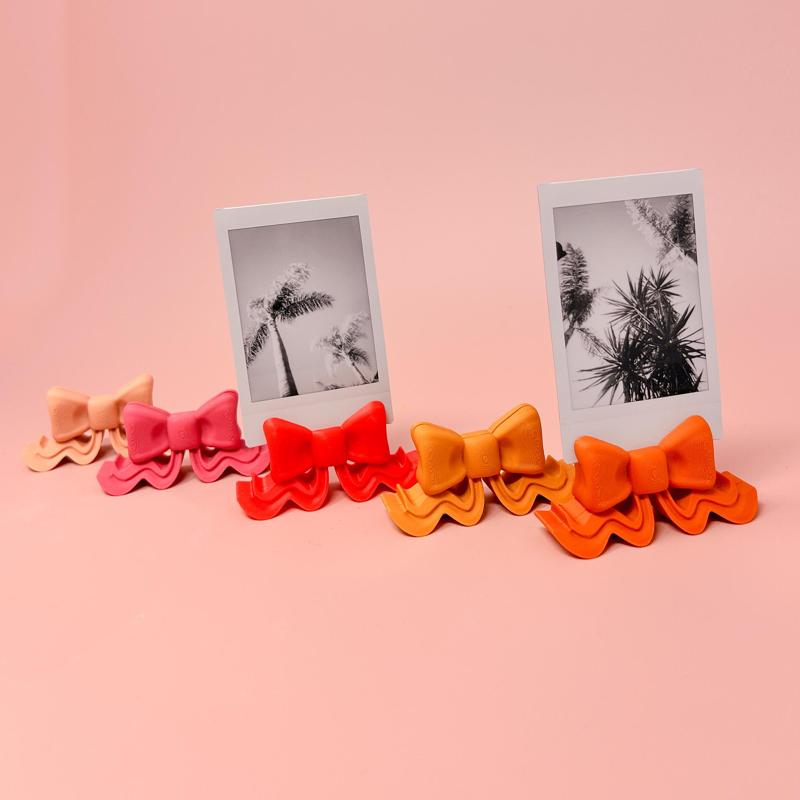 Coquette Bow Photo Holder - For Instax Film, Desk, Shelf, Table Display, Photo Frame,