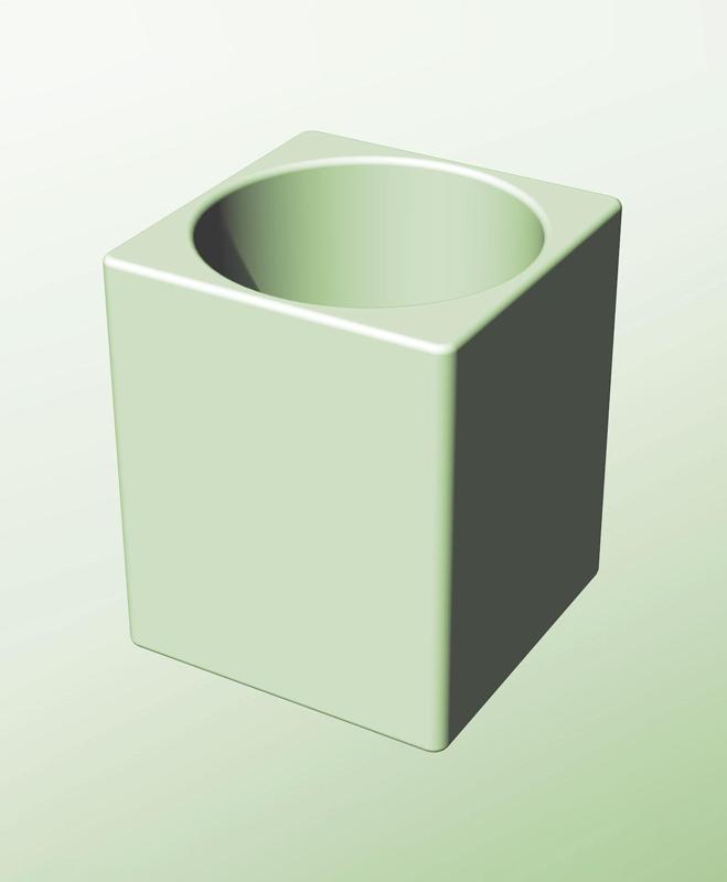 CS128-170 Modular component container for modern decor 3d printing