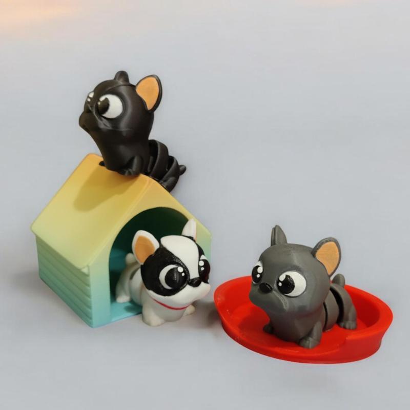 Mini Flexi Articulating FrenchBullDog + Kennel + Bed