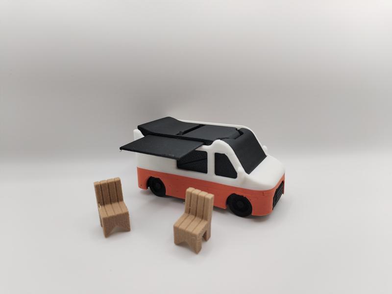 Camper Van with expandable tent & roller blind