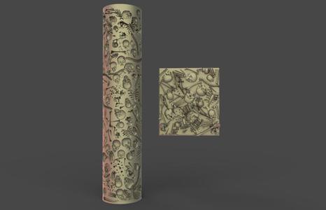 Texture rolling pin bones