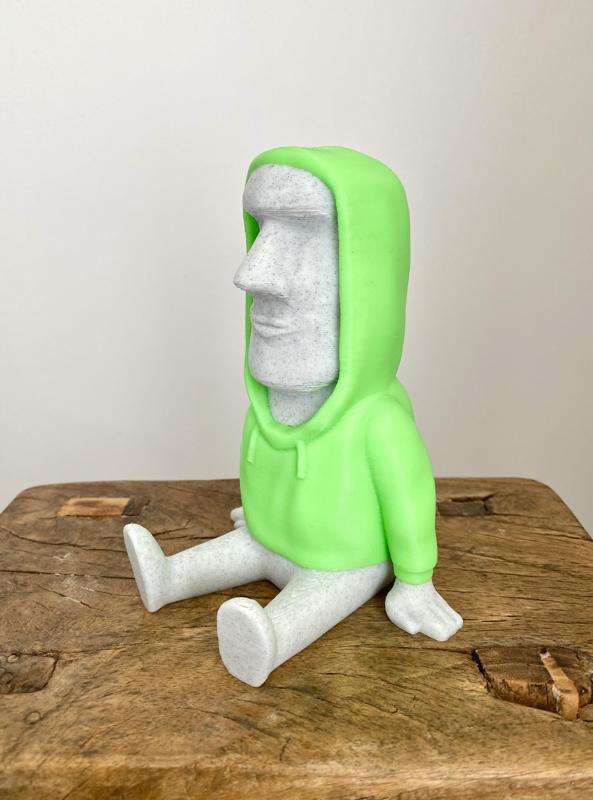 Moai Hoodie Phone Holder / No Supports / 3MF Included