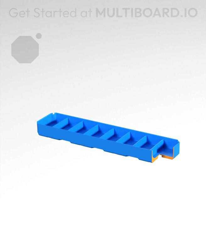 4x1x0.5 - Curved - Double Divided Bin - Multibin Insert