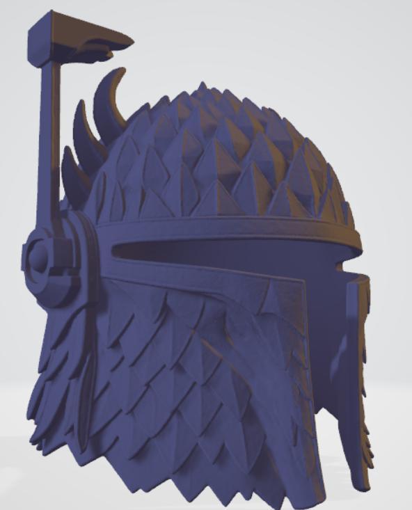 DRAGON SCALE MANDALORIAN HELMET