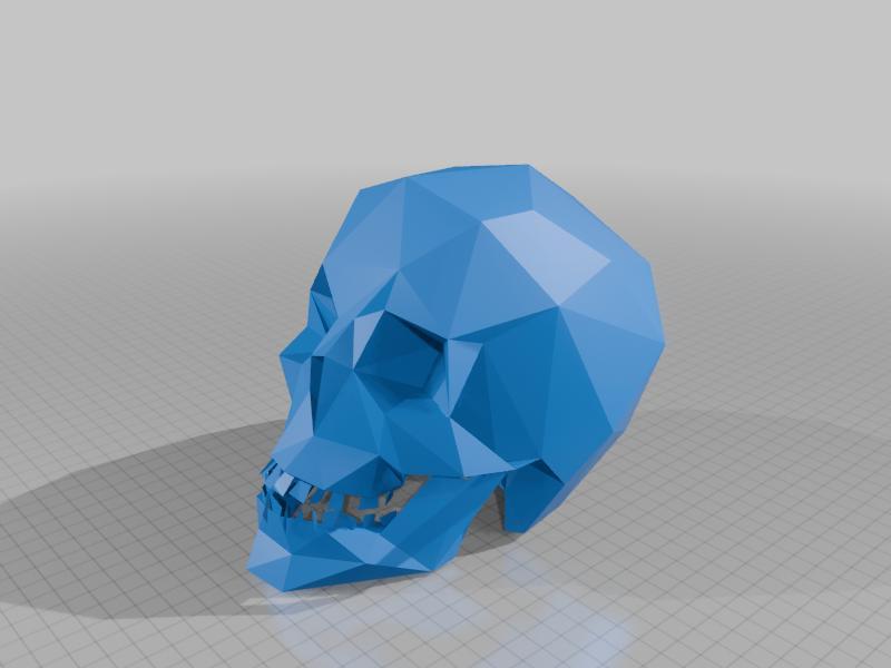 Low poly skull