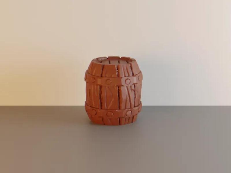 Wooden barrel v2 terrain piece