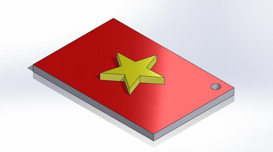 keychain vietnam flag