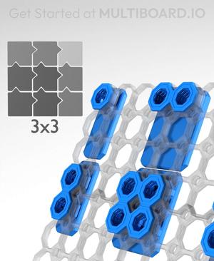 3x3 Board - Offset Snaps - Small Command Strip Mounting Pack