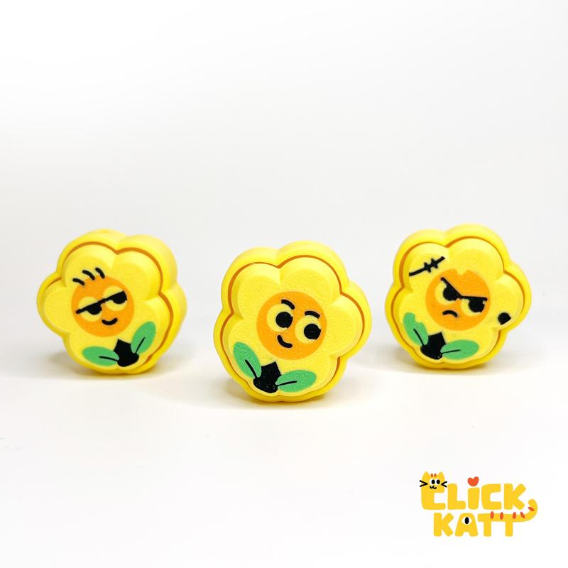 Sun Flowers - Clicker Fidget Toy Keychain