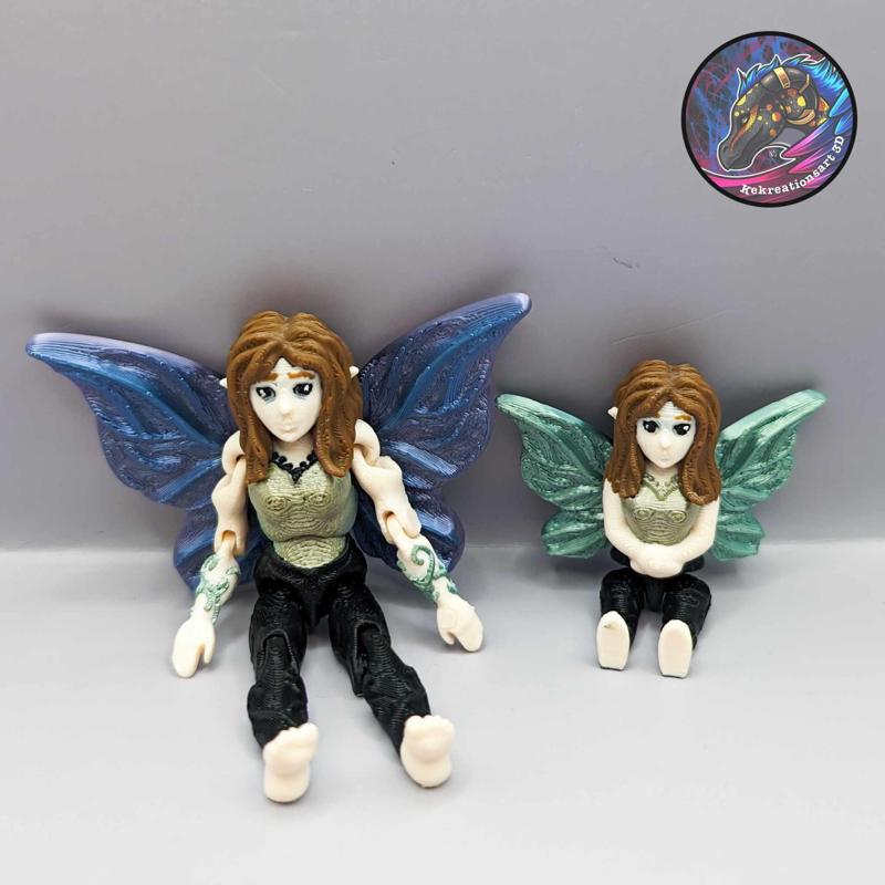 Flexi Mini Fairy and Tiny Fairy Keychain