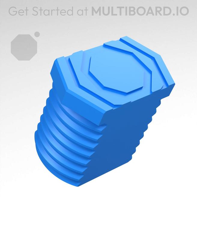 20 mm Big Thread, Flat Head, T-Bolt