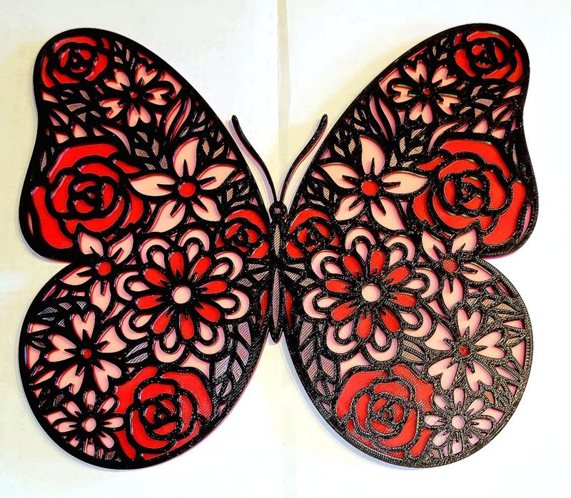 "Flutterby" Butterfly Mandala Wall Art