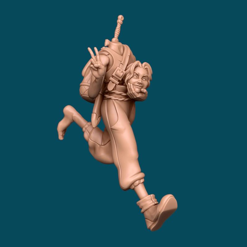 Marlow, a joyful revenant - dnd miniature [presupported]