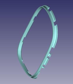Nissan Navara (D40) gearshift lever cover frame.
