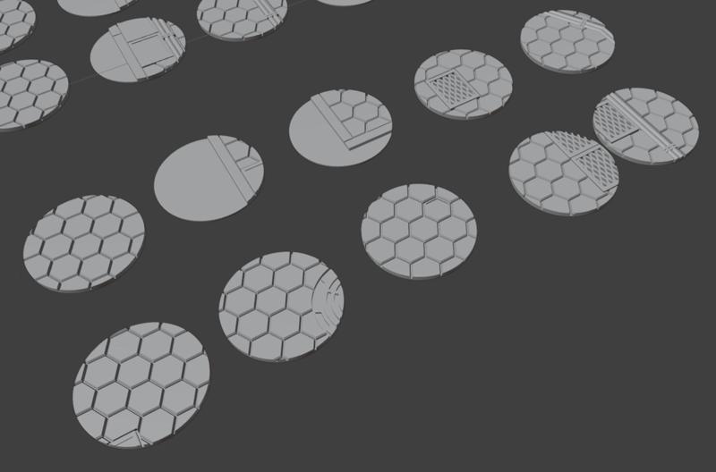 32 mm Urban Hex Base-Toppers Basetoppers for GW-Bases Set 1