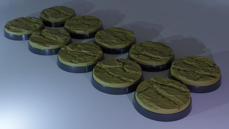 10x 32mm base dry sand (+toppers)