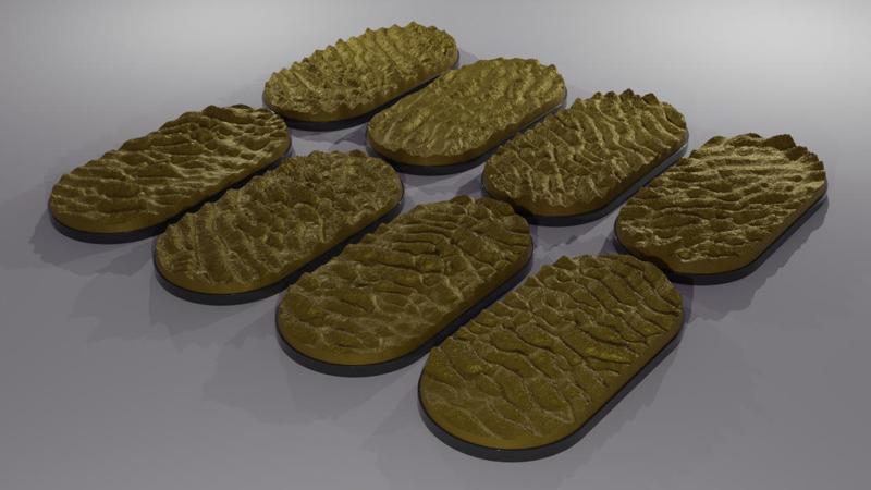 8x 25,4 x 50mm base with beach ground (+magnet holes)