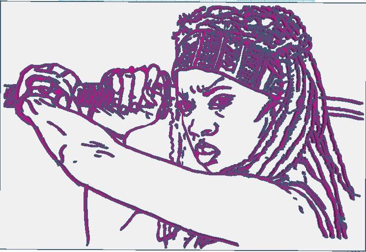 The Walking Dead Michonne wall art
