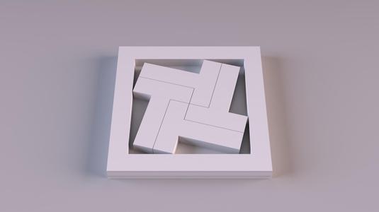Four T Puzzle – Brain Teaser 3D Printable Model