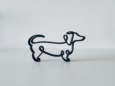 Dachshund line art