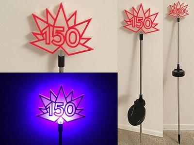 Canada 150 Solar Garden Light (customizable)