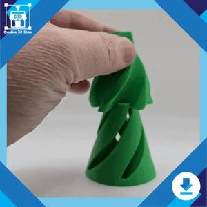 Spiral Fidget Cone STL File – 3D Printed Twisting Toy with Sliding Spiral Motion – Digital 3D Print File – 2-Piece STL Pack Download