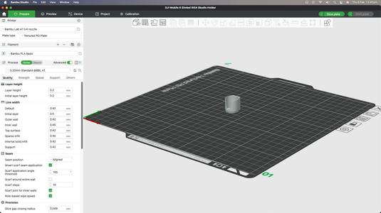 IKEA Skadis DJI Gimbal Holder - 3D Model
