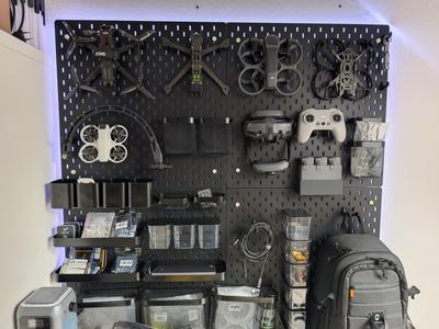 Drone wall hooks for the IKEA SKADIS perforated wall system