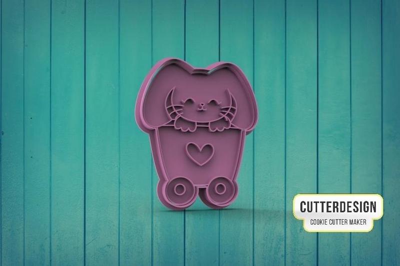 Bunny In Train Cookie Cutter M1