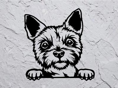 Yorkshire Terrier dog deco wall pet pet mural dog wall decorations