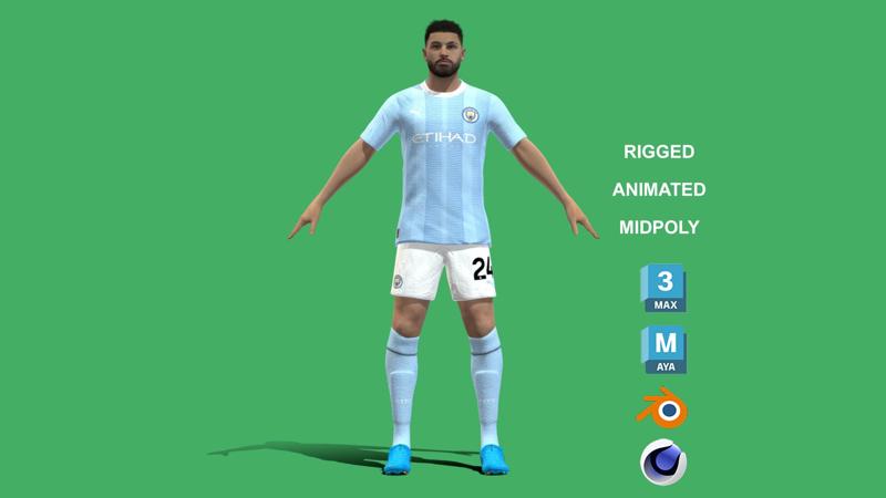 3D Rigged Josko Gvardiol Manchester City 2024