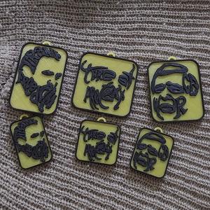 George W. Bush - Fidel Castro - Saddam Hussein - shadow outline with text keychain FDM print ready STL - two colors